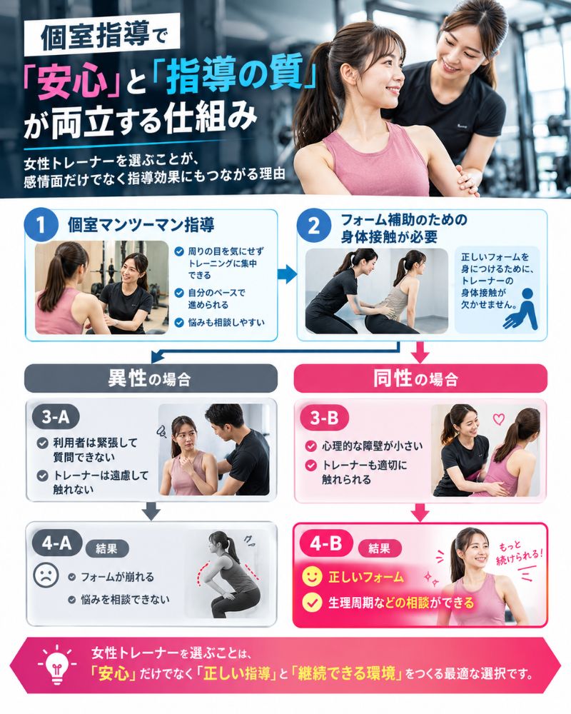 個室指導で「安心」と「指導の質」が両立する仕組み